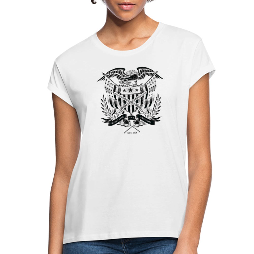 Muskets, Eagle, Flag, Freedom - white