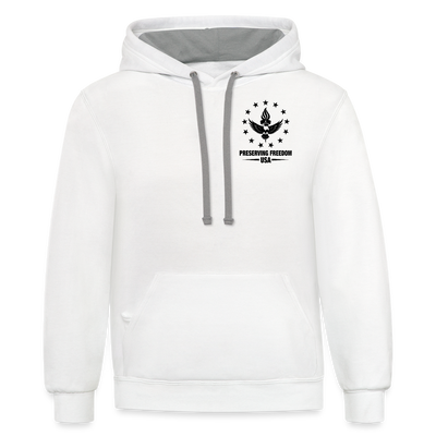 Unisex Courage and Conduct Hoodie - white/gray
