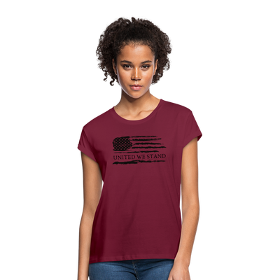 United We Stand: Women's Relaxed Fit - burgundy