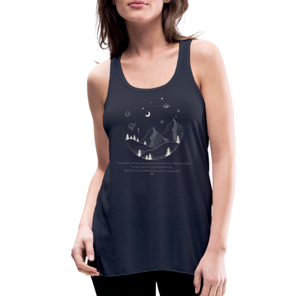 Law of Nature: Women's Flowy Tank Top - navy